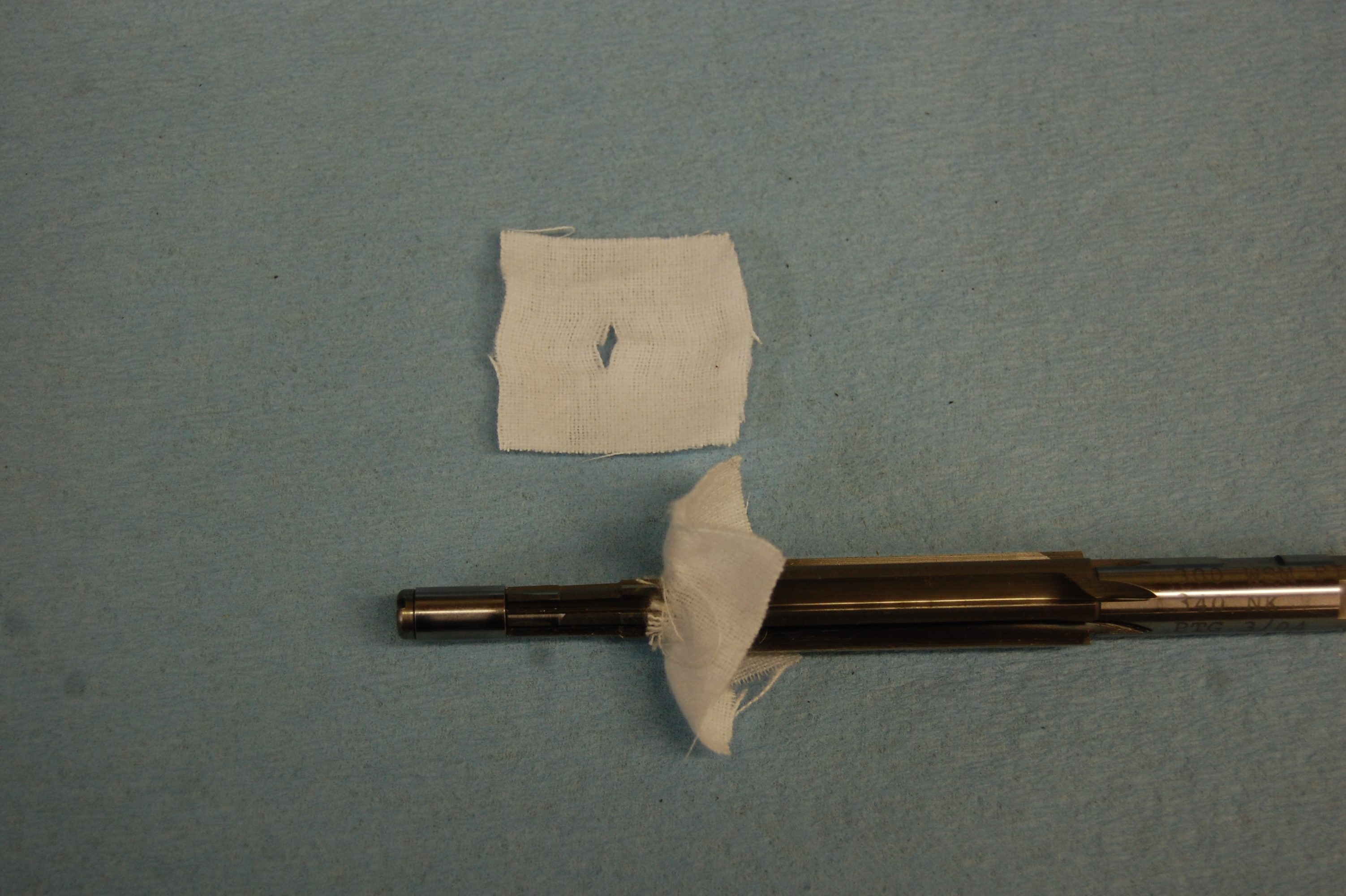 Cleaning patch on a reamer to control and eliminate chatter.